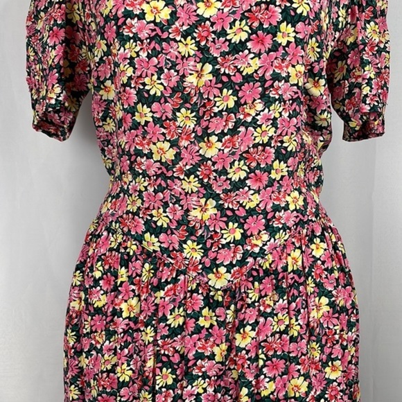 Vintage ILGWU Floral Karin Stevens by Steven Stoller Midi Dress Cottage Core sz8 - Picture 6 of 14